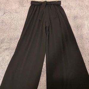 Black High Waisted Wide Leg Pants